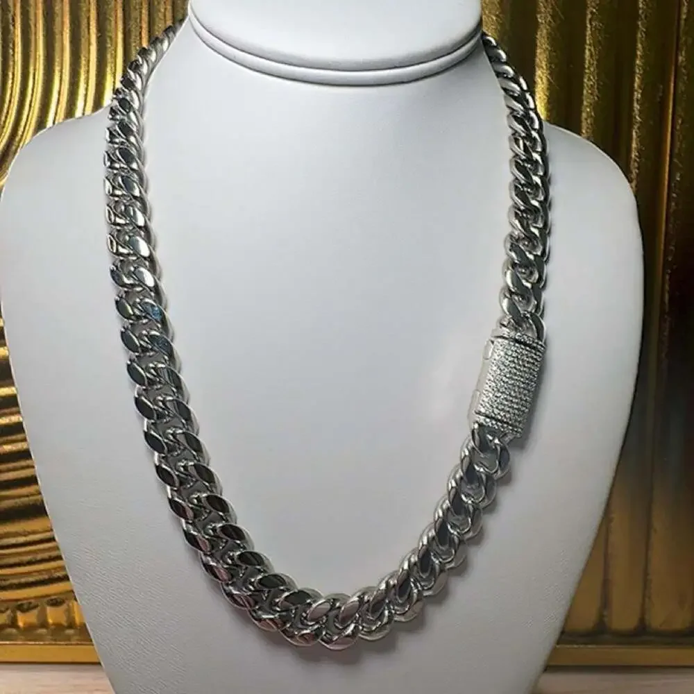 10 Mm Sterling Silver Cuban Link Chain – 20 Inch